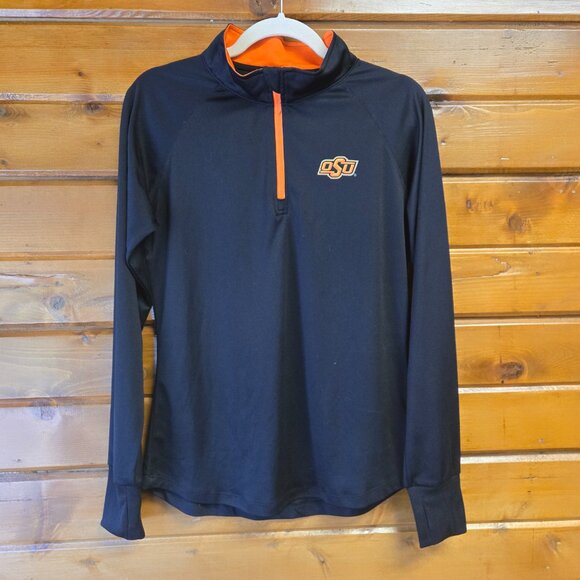 Stadium Athletics OSU Quarter Zip Mock Neck Long Sleeve Thumbholes Women's L - Picture 4 of 6